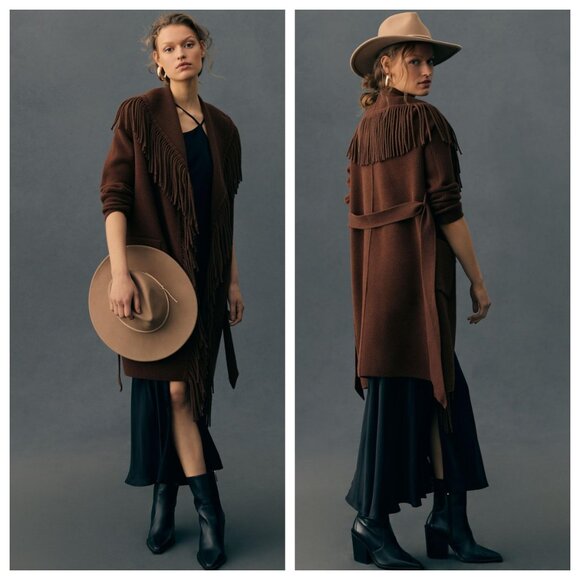 NVLT Mink Eyelash Fringe Sweater Coat - Picture 2 of 4